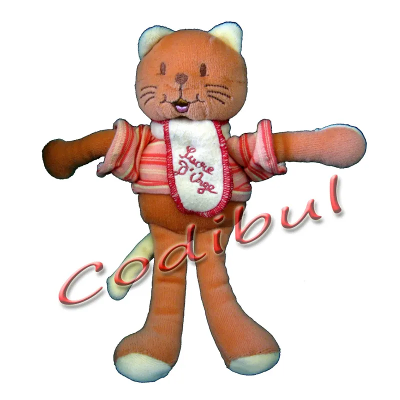 SUCRE D'ORGE CHAT ORANGE PULL RAYE