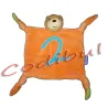 Kaloo Doudou plat ours orange collection 123 brodé 2