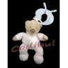 NATTOU Doudou ours rose nuage vibrant avec attache