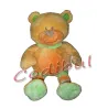 BENGY Doudou ours orange vert bleu