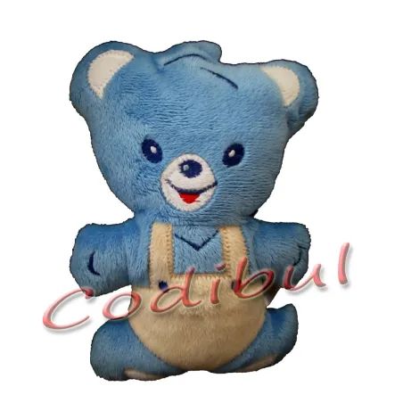 NESTLE Doudou hochet ours bleu salopette