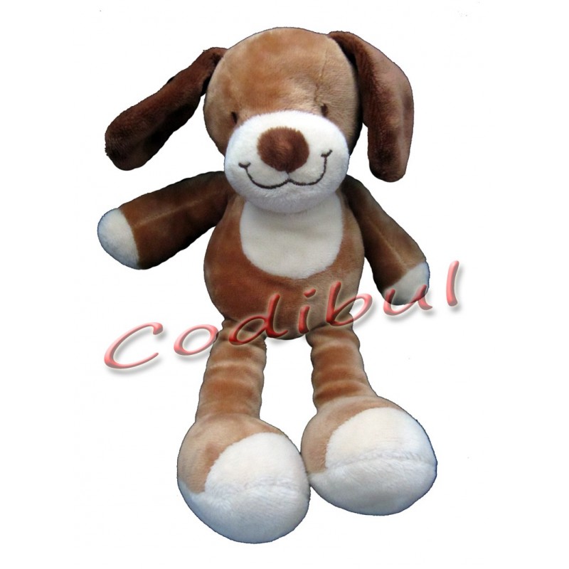 Doudou chien marron beige NICOTOY