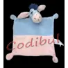 NICOTOY DISNEY Doudou plat carré bleu rose Bourriquet