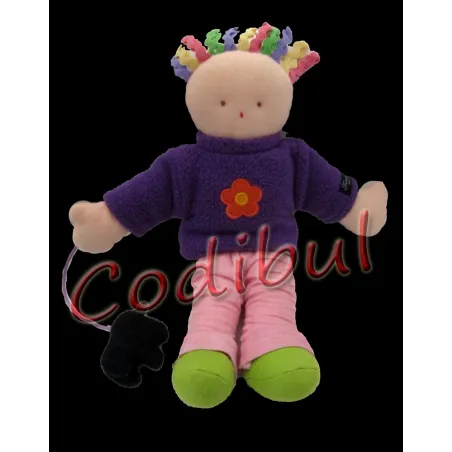 TROUSSELIER doudou fille pull mauve chien