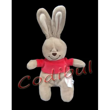 BENGY Doudou lapin pull rouge
