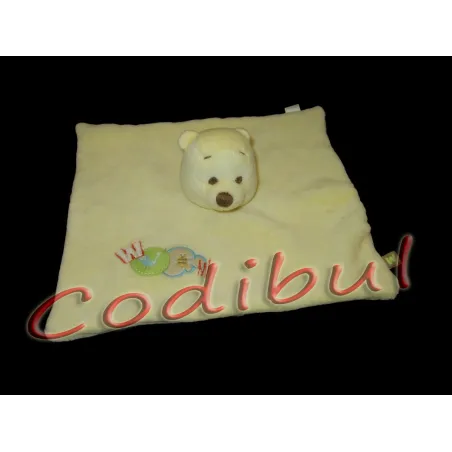 DISNEY CARREFOUR Doudou Plat Winnie Jaune oiseau abeille