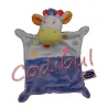 MOTS D'ENFANTS Doudou plat girafe bleu a pois