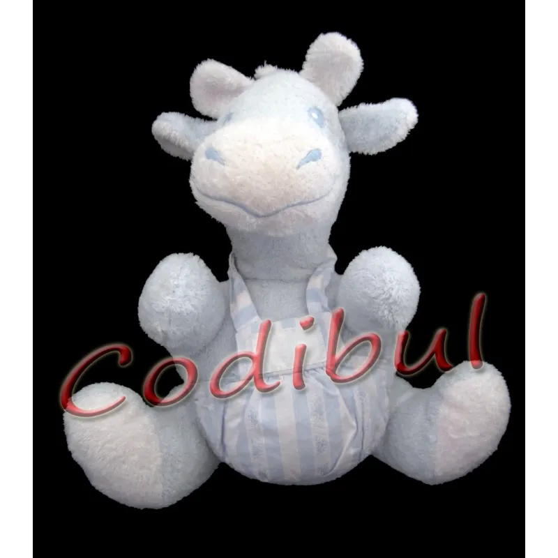 TARTINE ET CHOCOLAT DOUDOU GIRAFE TABLIER BLEU