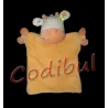 SIPLEC doudou marionnette vache orange