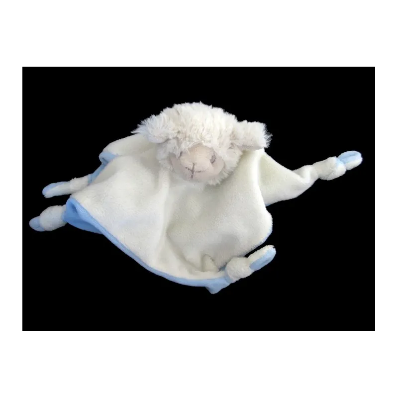 AVENE PEDIATRIL doudou plat mouton bleu et blanc