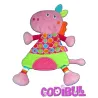 BABYSUN Doudou dentition dinosaure rose vert