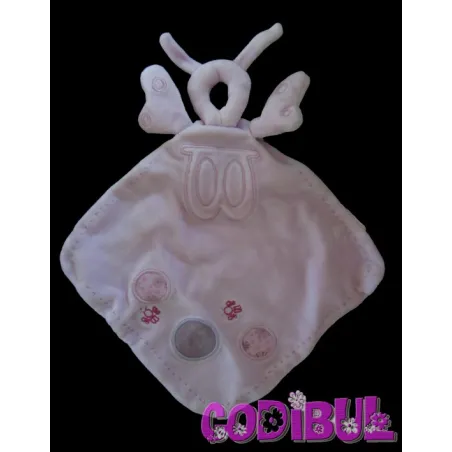OBAIBI Doudou plat papillon mauve