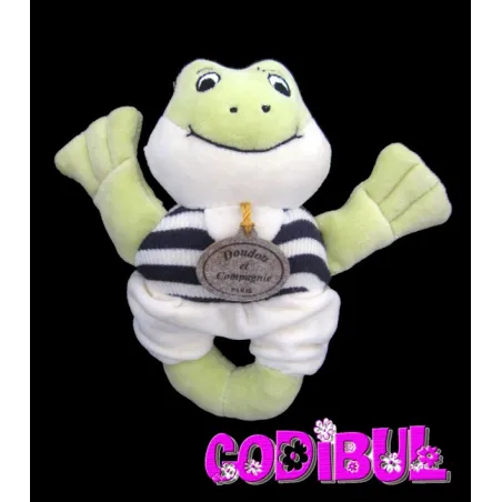 DOUDOU ET COMPAGNIE grenouille pull rayé