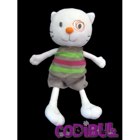 Creativtoys Doudou Chat t-shirt rayé