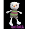Creativtoys Doudou Chat t-shirt rayé