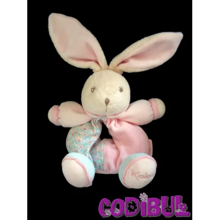 KALOO Doudou Lapin hochet lilirose fleurs rose