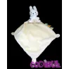 NICOTOY Doudou plat lapin beige croix ventre mouchoir