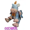 KIABI Doudou dragon bleu orange