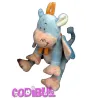 KIABI Doudou dragon bleu orange