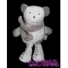 Doudou ours blanc et gris caramella