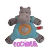 INFLUX veilleuse hippopotame bleu et gris