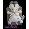 TIAMO Collection Doudou semi plat souris écru hochet
