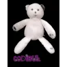 MUSTI Doudou ours blanc gris Mustela