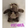 HISTOIRE D'OURS Doudou hippopotame marron