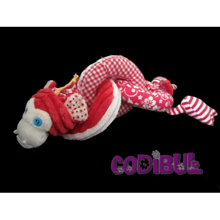 Doudou hochet singe rouge DEGLINGOS
