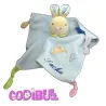 POUPE POUPI Doudou lapin bleu personnalisé "SACHA"