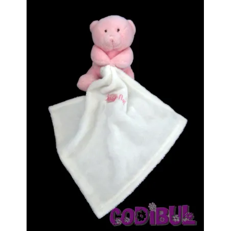 BABY NAT' ours rose et son mouchoir