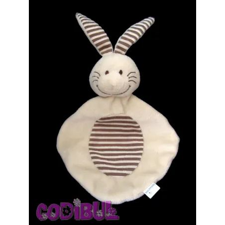 DERMACTIVE doudou lapin beige rayé marron