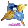 DISNEY doudou plat mickey bleu et jaune 4 noeuds