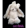 BUKOWSKI peluche doudou lapin beige noeud