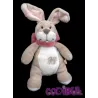NOUKIE'S Doudou lapin oscarine noeud rose trefle brodé