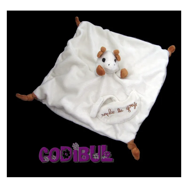 VULLI Doudou Plat carré Sophie la Girafe attache tétine