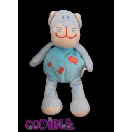 DOUKIDOU doudou CHAT BLEU poissons