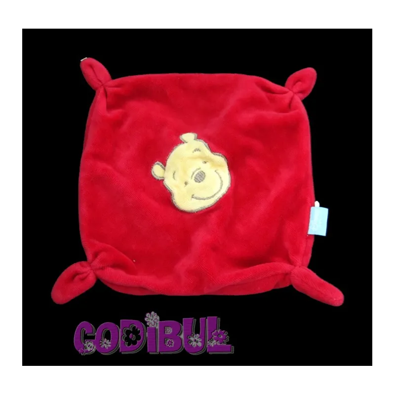 DISNEY BABY Doudou plat winnie rouge