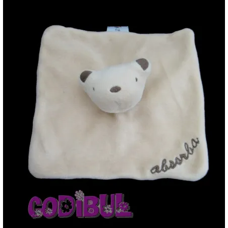ABSORBA doudou plat ours beige
