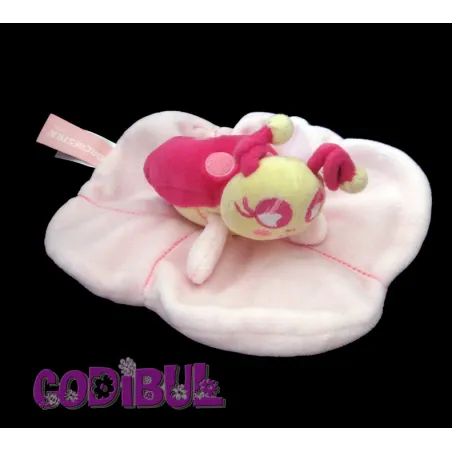 ORCHESTRA Doudou plat coccinelle rose