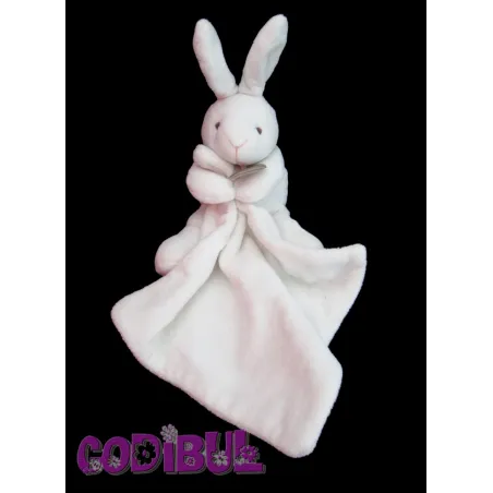 DOUDOU ET COMPAGNIE lapin blanc mouchoir