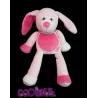 BABY NAT' doudou lapin chien rose foulard rayé
