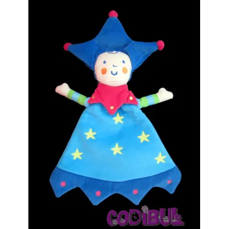 VERTBAUDET Doudou marionnette fée reine bleu Katherine Roumanoff