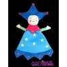 VERTBAUDET Doudou marionnette fée reine bleu Katherine Roumanoff