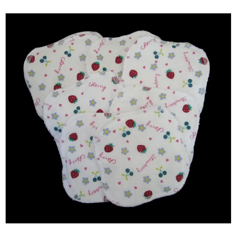 Lingettes lavables 11 cm strawberry * bambou et coton *