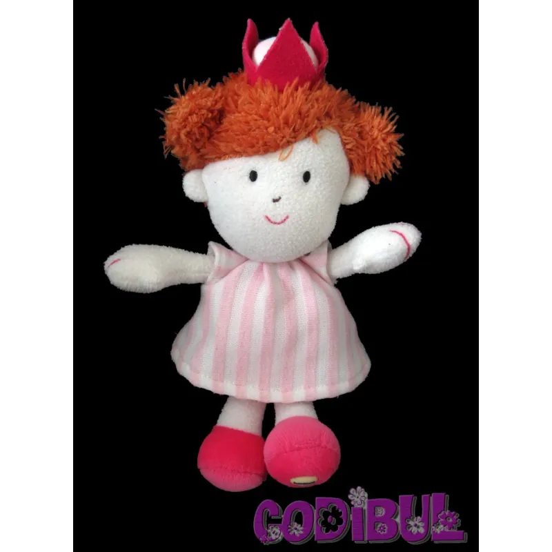 LUMINOU doudou fille princesse rose
