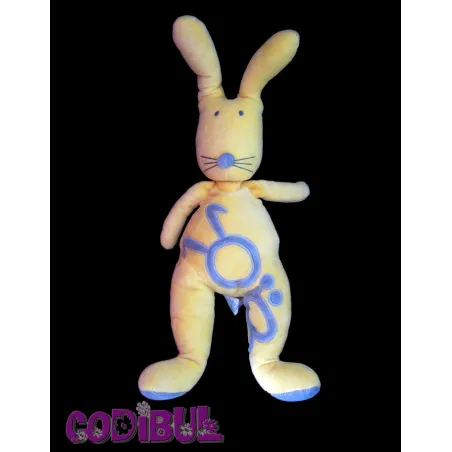 OBAIBI Doudou lapin jaune gris 45 cm                    