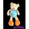 DOUKIDOU doudou ours beige bleu orange voiture