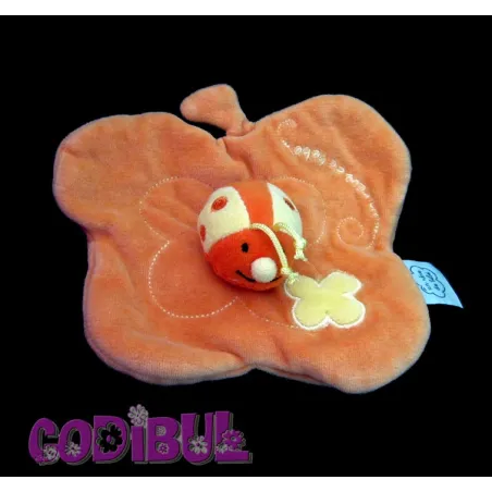 CMP UN REVE DE BEBE doudou plat coccinelle sur pomme orange