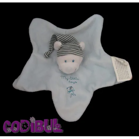 NICOTOY Doudou plat étoile ours bleu My Little Toys